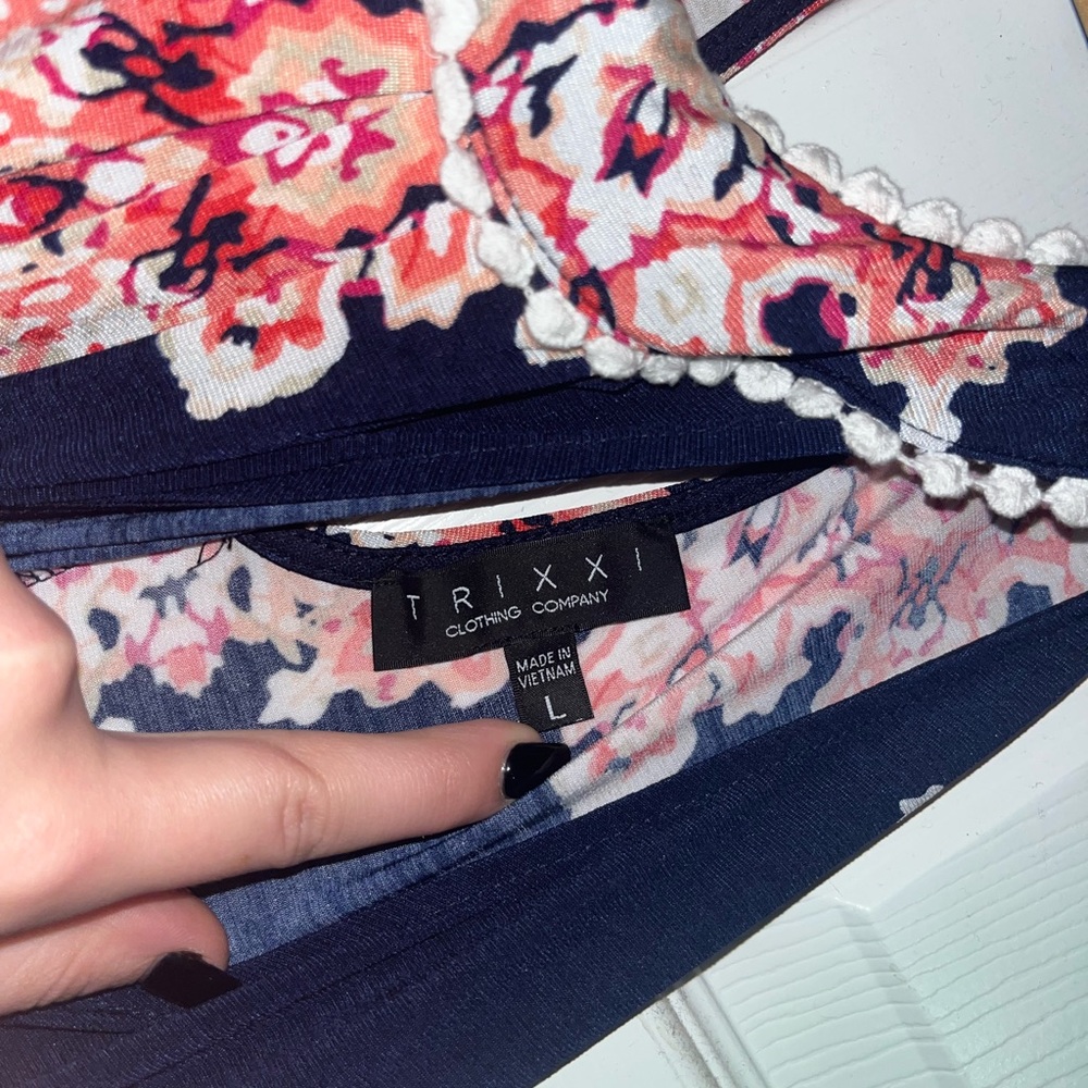 Navy and pink dress size Large